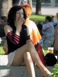 Mini mini-skirt in the street