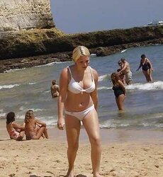 Swimsuit women with ginormous titties