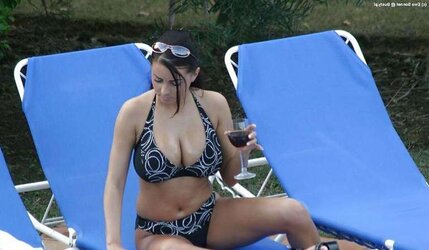 Swimsuit women with ginormous titties