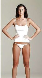Women posing arms to the thighs