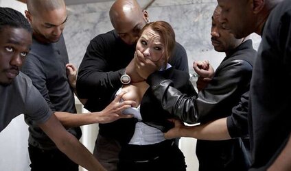 Katja kassin overpowered by group of violent ebony boys