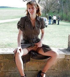 Demonstrating and upskirt exhibit