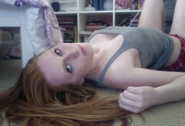 Steamy Redhead Teenager Self Shot Part