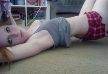 Steamy Redhead Teenager Self Shot Part