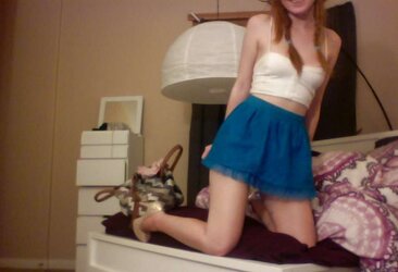 Steamy Redhead Teenager Self Shot Part