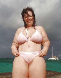 Bikini swimsuit brassiere plumper mature clothed teenager hefty melons