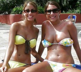 Bikini swimsuit brassiere plumper mature clothed teenager hefty melons