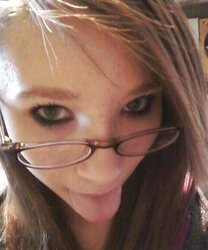 Adorable nerdy teenager