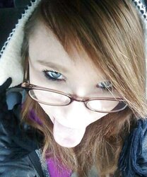 Adorable nerdy teenager