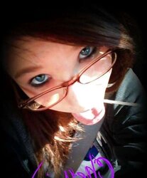 Adorable nerdy teenager