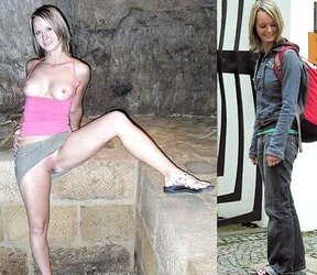 Teenagers clad stripped Before and after