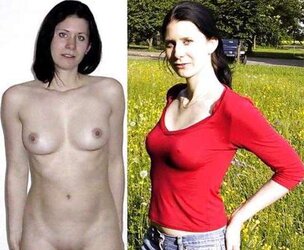 Teenagers clad stripped Before and after