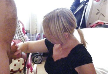 Ash-Blonde deep-throat job and pulverize
