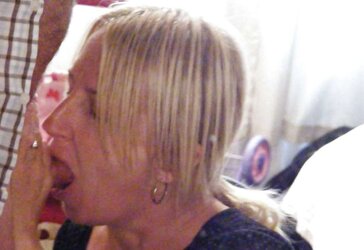 Ash-Blonde deep-throat job and pulverize