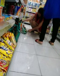 White G-String at Indomaret, Surabaya, Indonesia