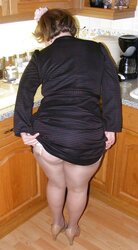 Retro girdle, pantyhose, and high-heeled slippers