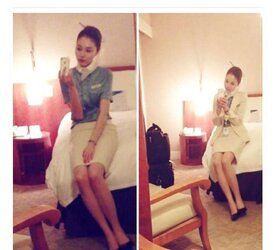 Korean air hostess creampie