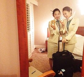 Korean air hostess creampie