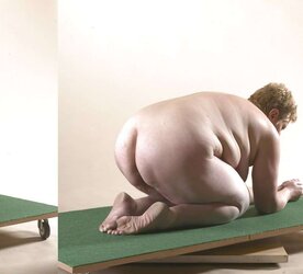 Jirina getting on all fours