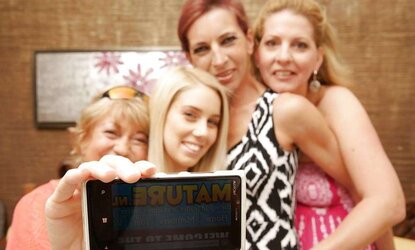 Old and Youthfull Super-Hot Girly-Girl Gang Romp Soiree