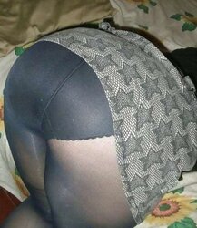 Hefty donk micro-skirt and stockings