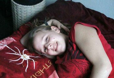 Chubby Platinum-Blonde Teenager