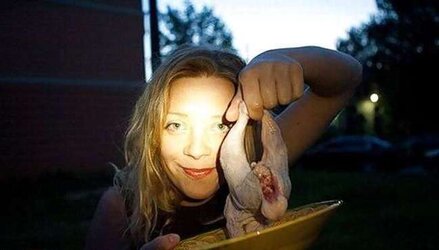 Never slurp dinner at this gal