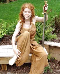 Ida two - Redheaded hippie with sword