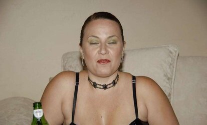 White MOM enjoys giant ebony man-meat and BEER