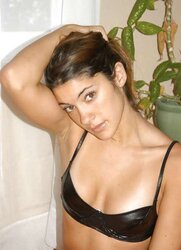 Leather bathing suit latina
