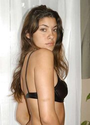 Leather bathing suit latina