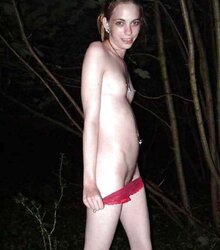 N. C. - Youthfull teenager, alone at night in the forest