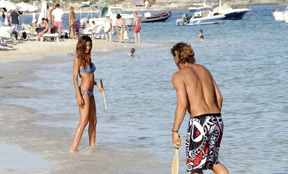 Federica Nargi bathing suit candids in Formentera Spain