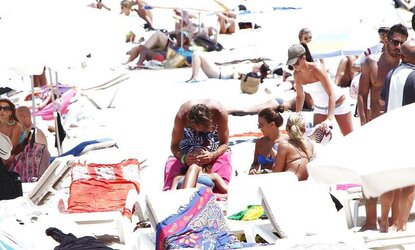 Federica Nargi bathing suit candids in Formentera Spain