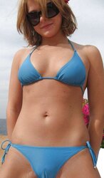 Swimsuit cameltoe poon