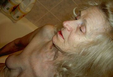 GRANNY JOSEE in the bathroom