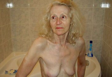 GRANNY JOSEE in the bathroom
