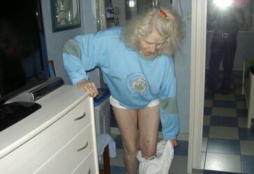 GRANNY JOSEE in the bathroom