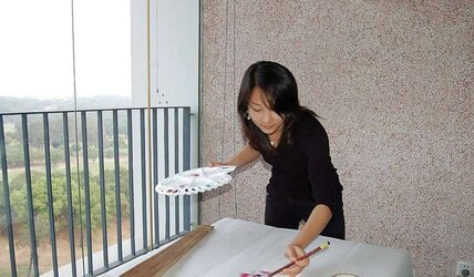 Naked chinese art student