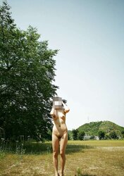Korean gal naked in public