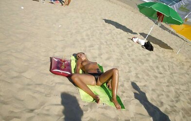 Bulgarian Beach Femmes from Dark-Hued River - V