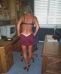Red-Hot Mature Anne in her Home Office