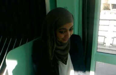 Demonstrating hijab muslim arab