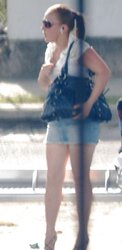 Voyeur at bus stop