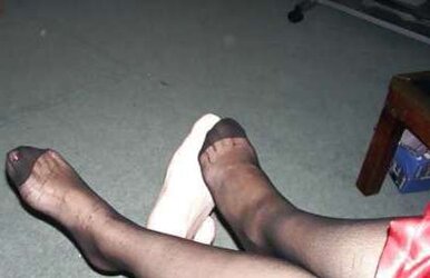 Soles in ebony tights