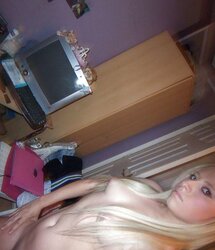 Stolen Images - Light-Haired Lady with smallish Bra-Stuffers