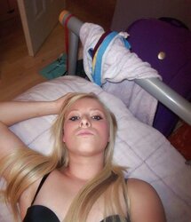 Stolen Images - Light-Haired Lady with smallish Bra-Stuffers