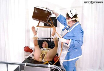 Spandex nurse spandex enema