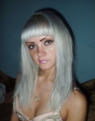 Blonde freckled