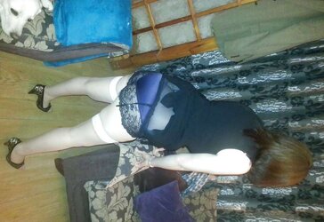 My so uber-sexy wifey getting prepped for doging